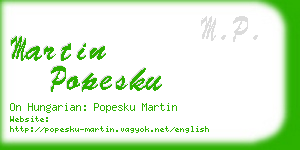 martin popesku business card